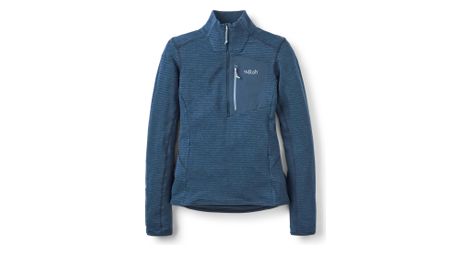 Polaire rab ascendor light 1/2 zip bleu femme