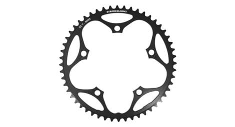 Plateau route 5bra d 130 stronglight dural 52dts exterieur noir type shimano 8 9v