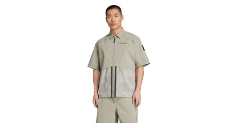 Chemise zippée adidas terrex national geographic beige homme