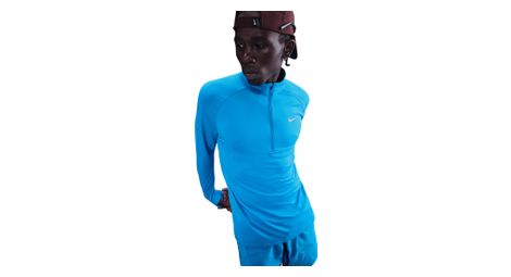 Haut 1/4 zip nike stride bleu homme