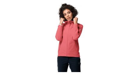 Chaqueta impermeable jack wolfskin jwp shell mujer coral red