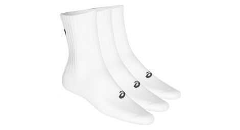 Pack de 3 paires de chaussettes asics crew blanc unisex