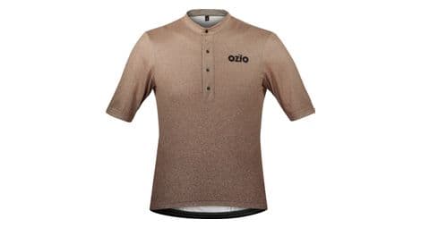 Ozio maillot gravel manches courtes explore beige homme