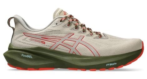 Chaussures running asics gt-2000 13 tr kaki/rouge homme