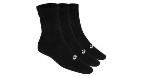 Pack de 3 paires de chaussettes asics crew noir unisex