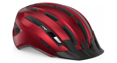 Casco met downtown rosso