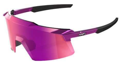 Lunettes 100% Aerocraft Gloss Purple / Verres Purple Multilayer Mirror