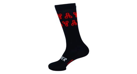 Chaussettes+de+cyclisme+d+hiver+en+laine+merinos+heat+mooquer+chain+coffee+noire