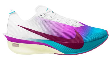 Zapatillas de running Nike Vaporfly 4 blancas/azules/rosa para mujer