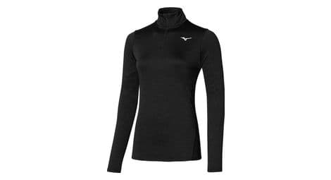 Maillot manches longues 1/2 zip mizuno impulse core noir femme