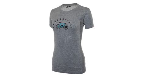 T shirt manches courtes rubb r randonneuse gris femme