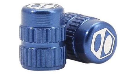 Paire d'embouts de valve box one schrader bleu