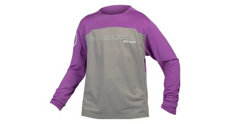 Maillot Manches Longues Enfant Endura MT500 Burner Violet