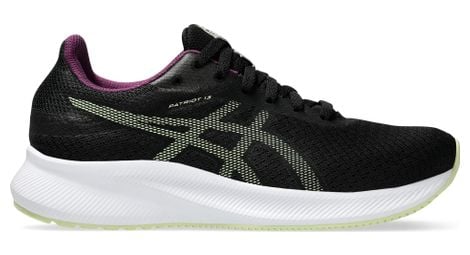 Chaussures running asics patriot 13 noir/rose/vert femme