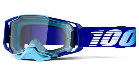 100% armega royal blue clear goggle