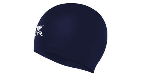 TYR Bonnet de bain  solid latex bleu navy