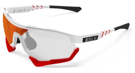 Scicon Sports Aerotech SCN XT Photochromic XL Lunettes De Soleil De Performance Sportive (Miroir Rouge Photochromique Scnxt/Luminosité Blanche)