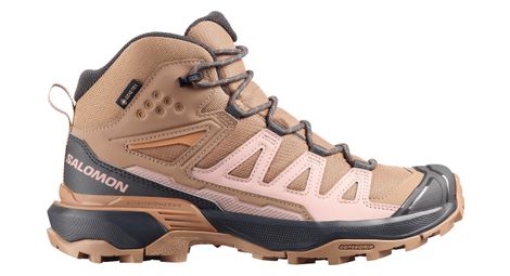 Zapatillas de senderismo Salomon X Ultra 360 Mid GTX Marrón/Rosa Mujer