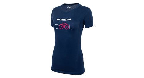 T shirt manches courtes rubb r maman bleu femme