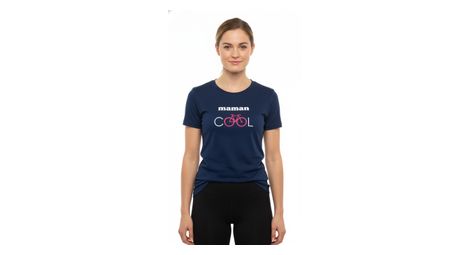 T-Shirt Manches Courtes Rubb'r Maman Bleu Femme