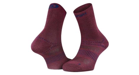 Paire de chaussettes bv sport double evo rouge bordeaux