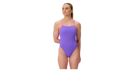 Maillot de bain speedo club training tie back violet/orange femme