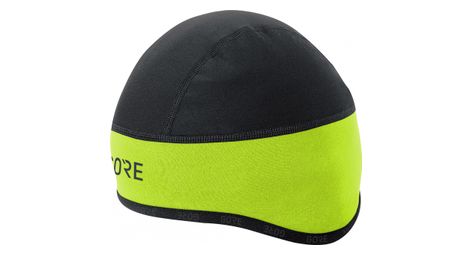 Sous casque gore wear c3 windstopper jaune fluo noir