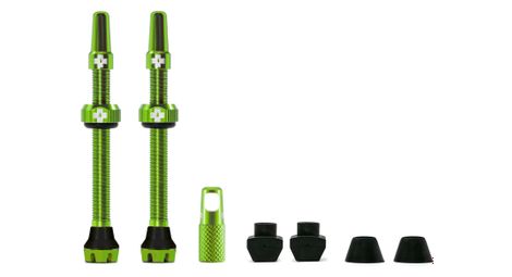 Kit de válvulas muc off-tubeless v2 (par) 60mm verde