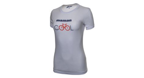 T shirt manches courtes rubb r maman blanc femme