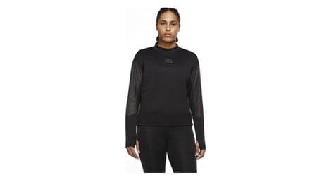 Nike dri-fit run division women's long sleeve jersey black