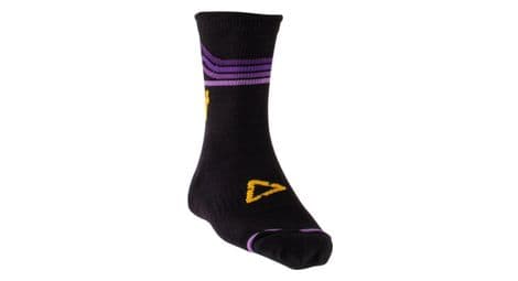 Chaussettes leatt mtb violet noir