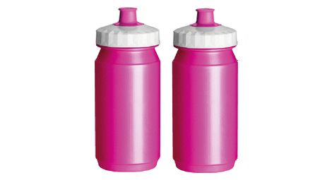 Gourde 2 x 550 ml femmes rose et blanche bidon