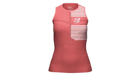compressport tri postural women 39 s sleeveless jersey coral red