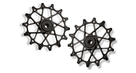 Paire de galets de dérailleur garbaruk pour shimano 12v noir