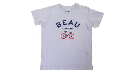 T shirt manches courtes rubb r beau blanc enfant
