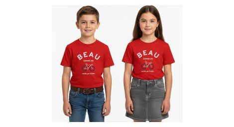 T-shirt manches courtes rubb'r beau rouge enfant