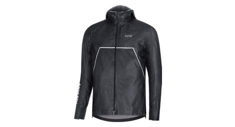 Veste running imperméable à capuche gore wear r7 gore-tex shakedry trail noir