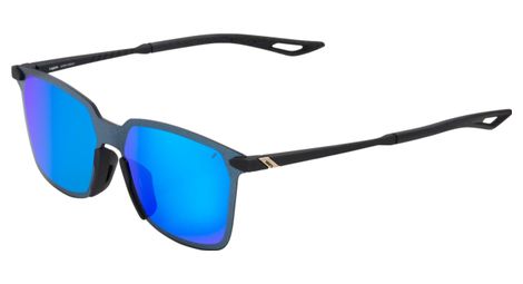 Lunettes 100 legere square soft noir verres bleu miroir