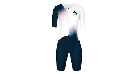 Traje triatlón Surpas Insane 3 LDT azul/blanco/rosa para mujer
