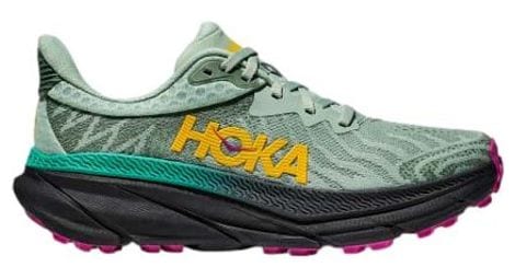 Hoka challenger 7 trailrunning-schuhe grün/schwarz/pink women