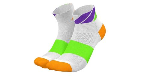 Chaussettes running incylence ladders short orange/vert