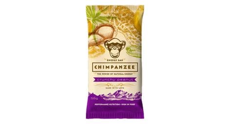 Chimpanzee barre energetique 100 naturelle crunchy cacahuete 55g vegetalien