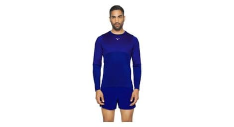 Maillot manches longues mizuno thermal charge bt bleu