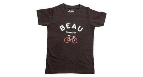 T shirt manches courtes rubb r beau marron enfant