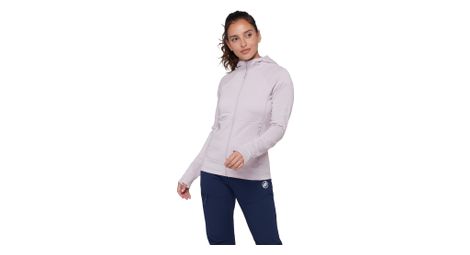Forro polar Mammut Taiss Hooded Violeta Claro Mujer