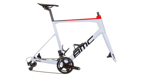 Fahrrad team pro - bmc team machine slr01 campagnolo super record eps 12v team ag2r citroën white / neon red