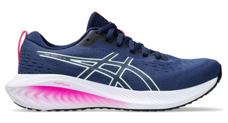 Chaussures running asics gel-excite 10 bleu/rose femme