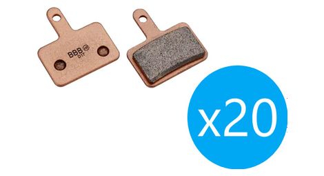 Boite de 20 plaquettes bbb discstop hp sintered pour shimano deore