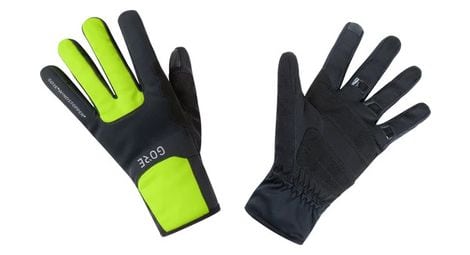 GORE Wear M Windstopper Wear Thermo Gloves black neon yellow