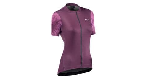 Maillot de manga corta para mujer northwave origin morado